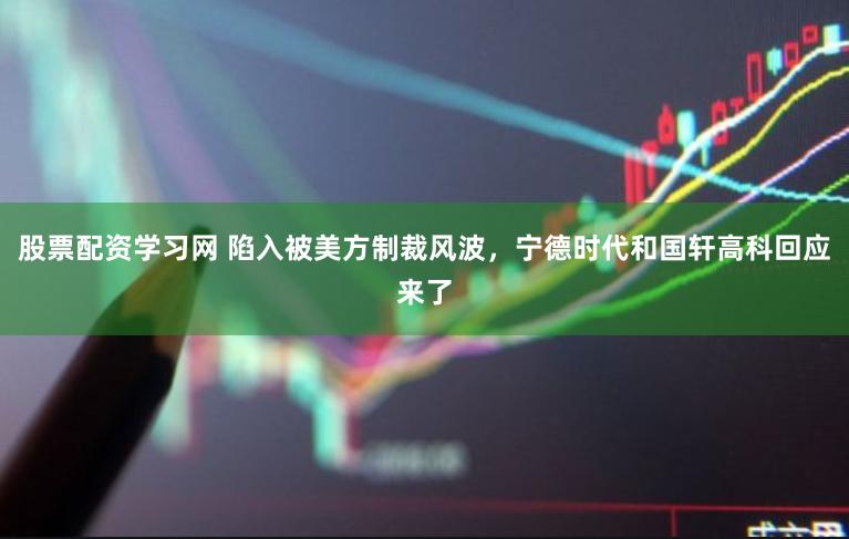 股票配资学习网 陷入被美方制裁风波，宁德时代和国轩高科回应来了